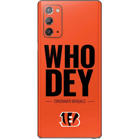 NFL Cincinnati Bengals Team Motto Galaxy Note20 5G Skin